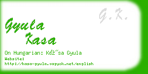 gyula kasa business card